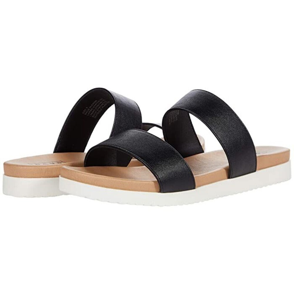 Rsvp Blimp Sandals Women US 7 Black 2-Straps Comfort Casual Slip-On Slide KHD570
